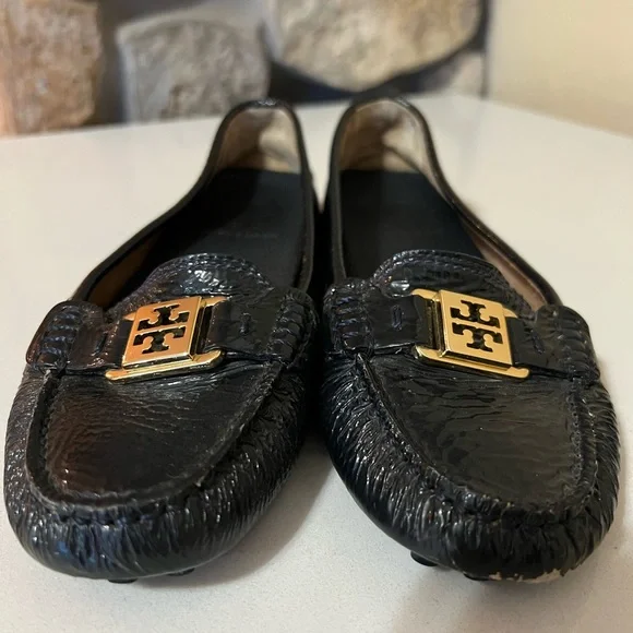 Tory Burch Kendrick Driver Loafers in Blue Size 7.5 - Picture 5 of 14
